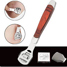 Педикюрний верстат (набір для педикюру: верстат, 10 лез, скребок) + кейс пластиковий