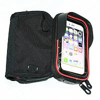 Велосипедная сумка на раму для инструмента и смартфона 5.5" (GA-75) водонепроницаемый материал B-SOUL