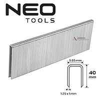 Оцинковані скоби для пневматичного степлера 40 мм x 5.8 мм, тип 90, уп. 4000 шт. NEO 14-631