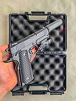 Страйкбольний Металевий пістолет з глушником та ЛЦУ Colt 1911 Tactical іграшка !!!