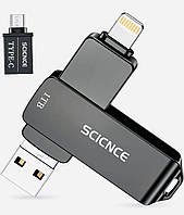 Флешка универсальная 1ТБ USB Type-C Black