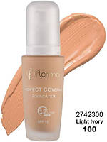 Тональна основа для обличчя Flormar Perfect Coverage Foundation SPF 15, 100 Light Ivory, 30 мл