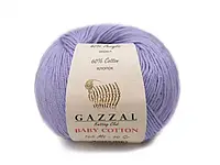 Пряжа (нитки) Gazzal Cotton Baby колір 3420 бузок