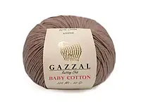 Пряжа (нитки) Gazzal Cotton Baby цвет 3434 гляссе