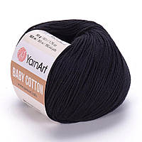 Пряжа (нитки) YarnArt baby cotton (бебі котон) колір 460 чорний