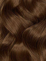 Натуральные волосы для наращивания в срезе 65 см, 50 г, #6 Тёмно-Русый