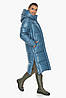 Жіноча лаконічна куртка аквамаринового кольору модель 53631, фото 3