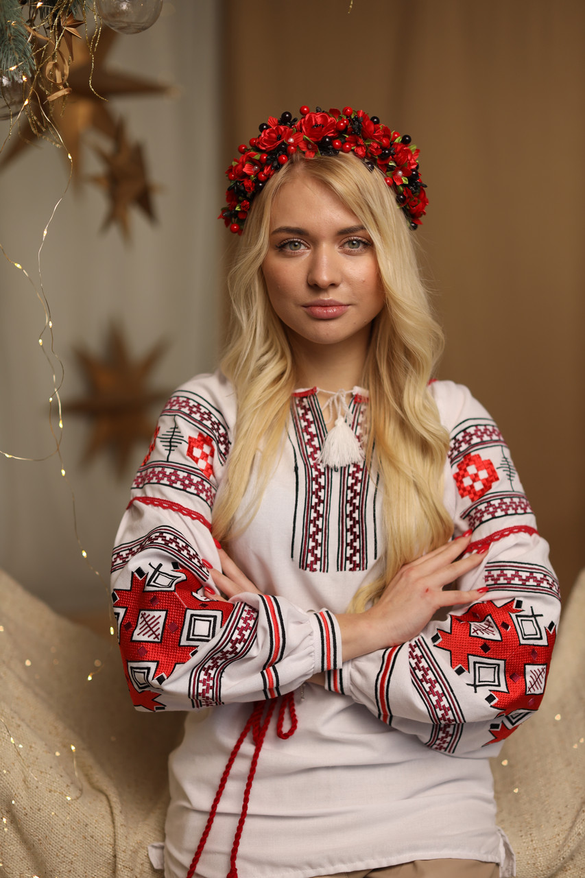 Вишиванка жіноча Шарм червоно-чорна, фото 1