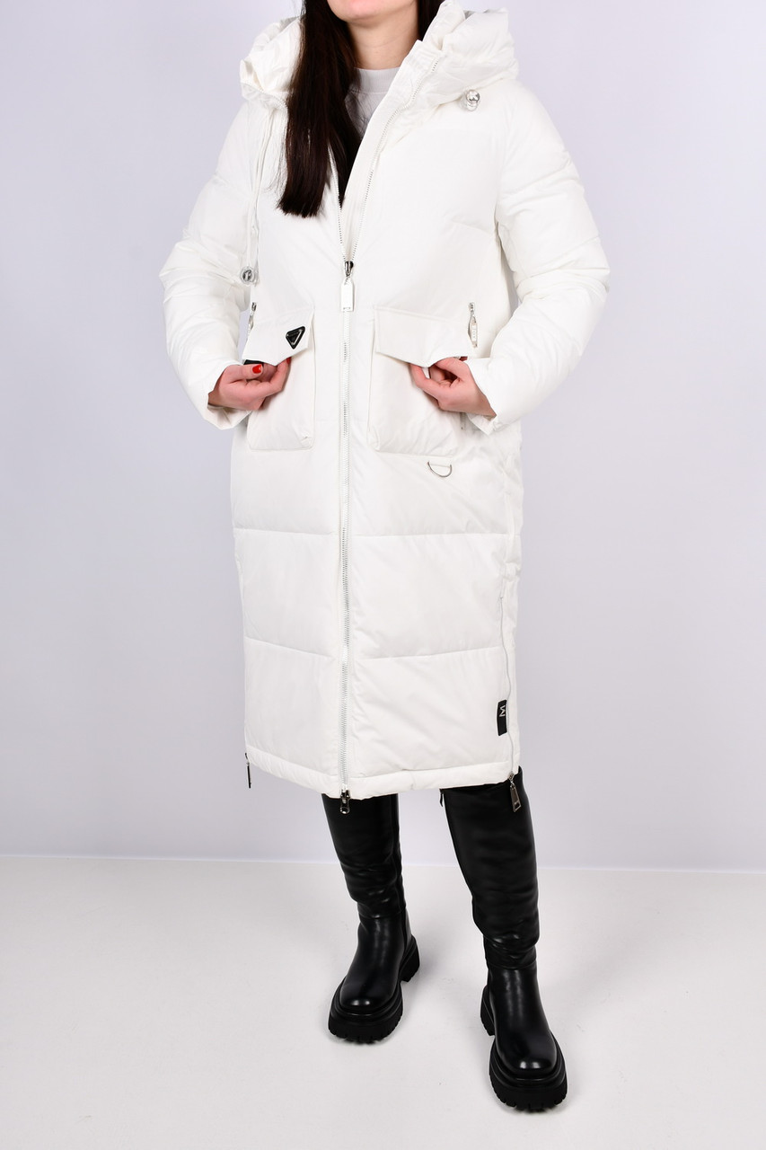 Біла куртка зимова жіноча на зиму Пальто жіноче зимове