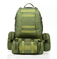 Рюкзак з підсумками Eagle B08 55 літрів Green Olive (8144)