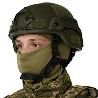Шлем Каска военная Тактический шлем Mich 2000 NIJ IIIA олива с ушами Бронешлем с защитой ушей