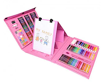 Набор для детского творчества в чемодане из 208 предметов Чемодан творчества Розовый+подарок