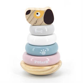 Дерев'яна пірамідка неваляшка Viga Toys PolarB Собачка
