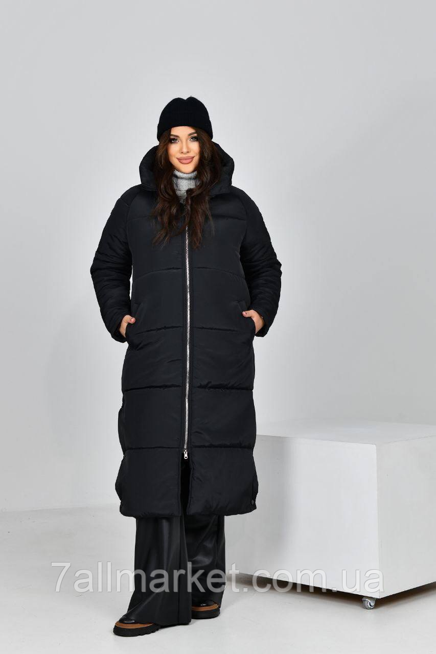 Куртка жіноча зимова подовжена розміри 48-58 (3кв) "MIO KARO" купити недорого від прямого постачальника