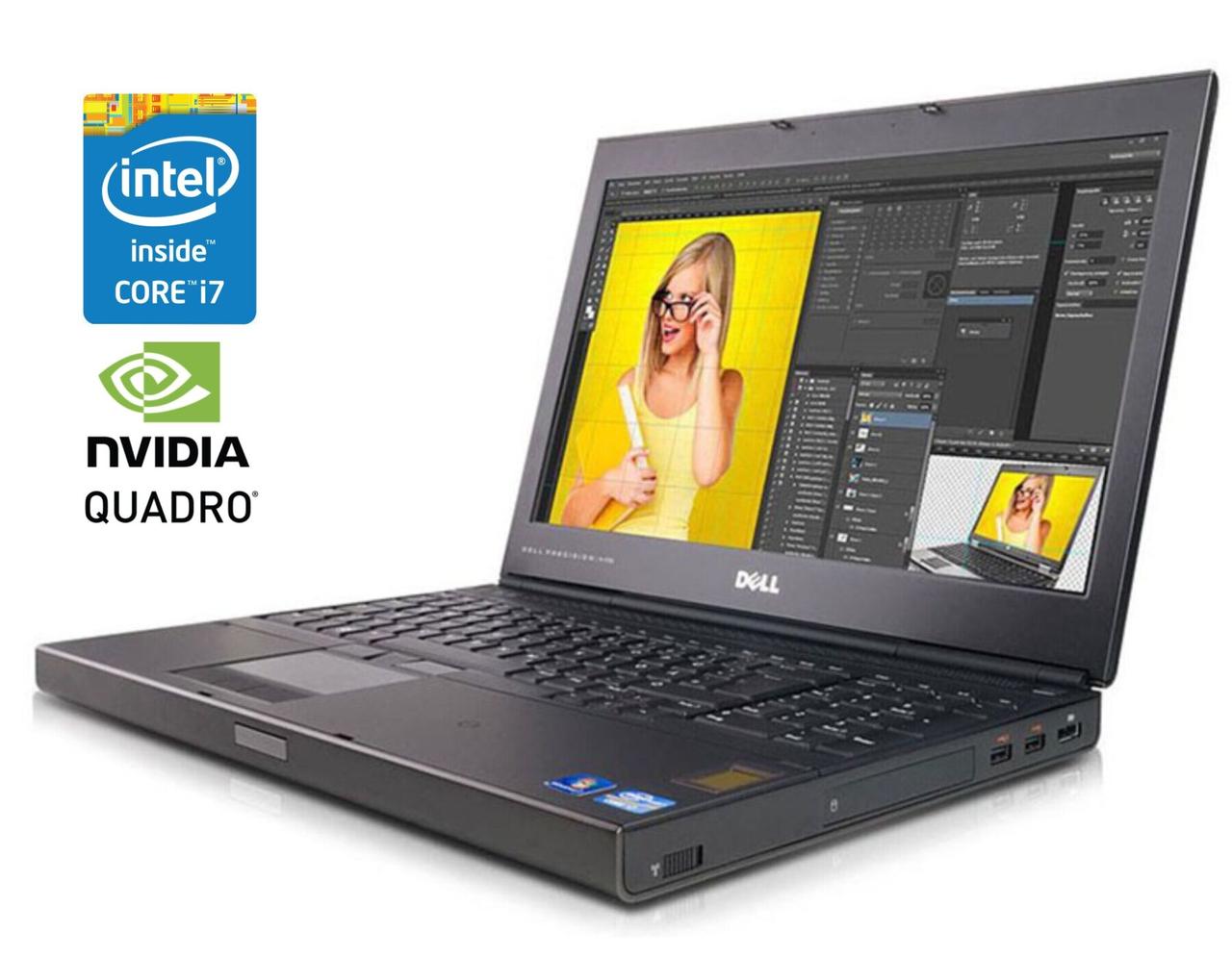 Ноутбук Dell Precision M6600/ 17.3" (1920x1080)/ Core i7-2820QM/ 8 GB RAM/ 256 GB SSD/ Quadro K3000M 2GB