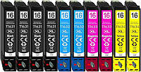 Чорнильні картриджі LxTek 16XL для Epson (6 чорних/2 блакитних/2 пурпурових/ 2 жовтих, 12 упаковок)