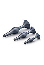 Набір анальних пробок Blush Anal Adventure срібний, 3 шт., фото 3