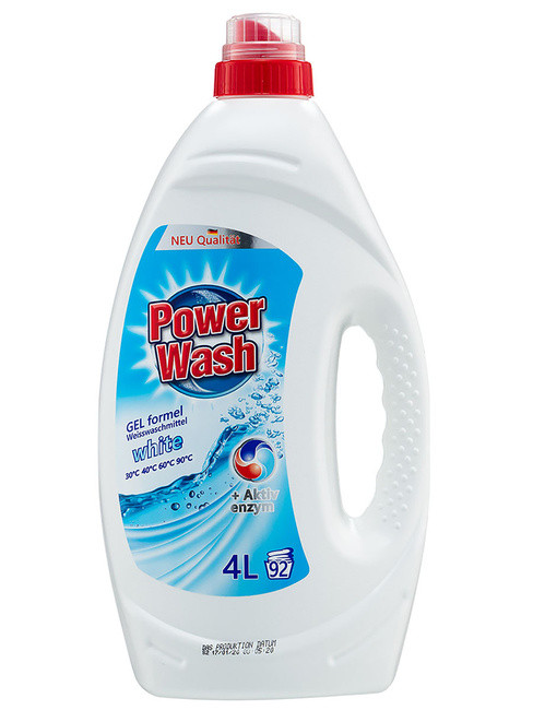 Гель для прання білої та світлої білизни Power Wash Gel Weiss 4 л