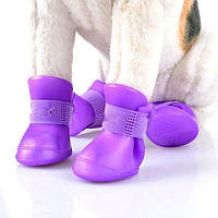 Взуття для собачки рожеві чобітки розмір S