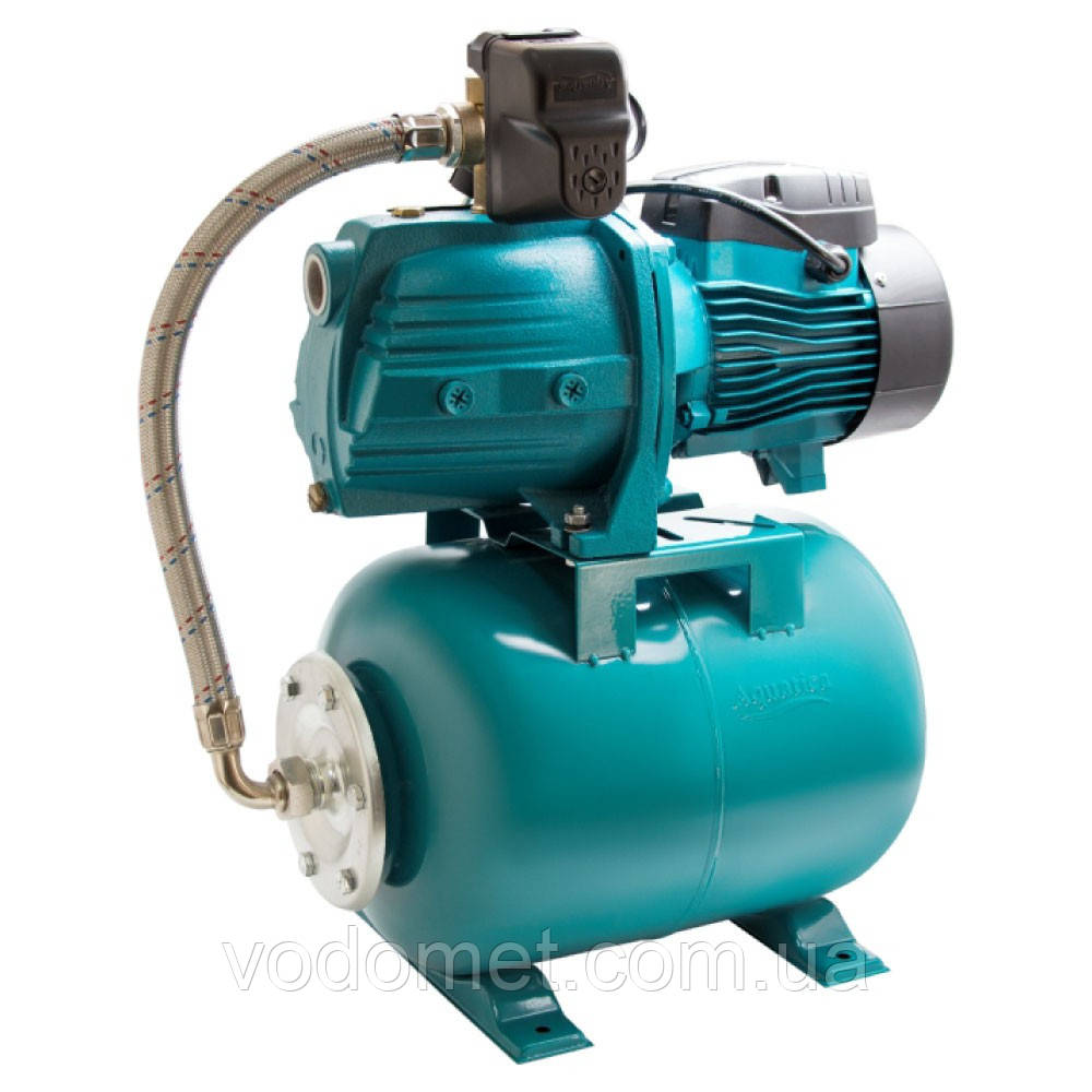 Станція 0.75кВт Hmax 40м Qmax 85л/хв (самовсмоктуючий насос) 24л AquaticaLEO AJm75A3/UA (775384/24) - 27935