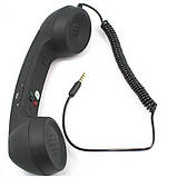 Телефонна ретро трубка, гарнітура для мобільного телефона, смартфона, роз'єм 3,5 Jack біла, чорна, фото 8