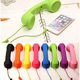 Телефонна ретро трубка, гарнітура для мобільного телефона, смартфона, роз'єм 3,5 Jack біла, чорна, фото 9