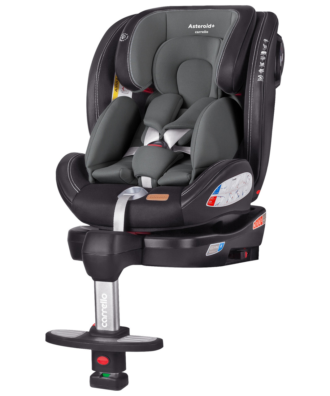 Автокрісло CARRELLO Asteroid+ CRL-15801 Shale Grey 0+1/2/3 ISOFIX 360 поворот та опорна стійка
