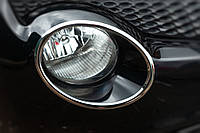 Накладки на передние фонари (2 шт, нерж) 2010-2014, OmsaLine - Итальянская нержавейка для Nissan Juke от RS