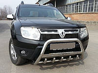 Кенгурятник с надписью WT004 (нерж.) для Renault Duster 2008-2017 гг от RS AUTOHOUSE