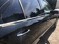 Наружняя окантовка стекол (нерж) SW, Carmos - Турецкая сталь (6 шт) для Mercedes E-сlass W211 2002-2009 гг