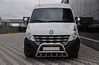 Кенгурятник WT003 (нерж.) С надписью для Renault Master 2011-2024 гг от RS AUTOHOUSE