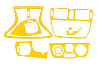 Накладки на панель (желтый цвет) для Fiat Marea 1999-2024 гг