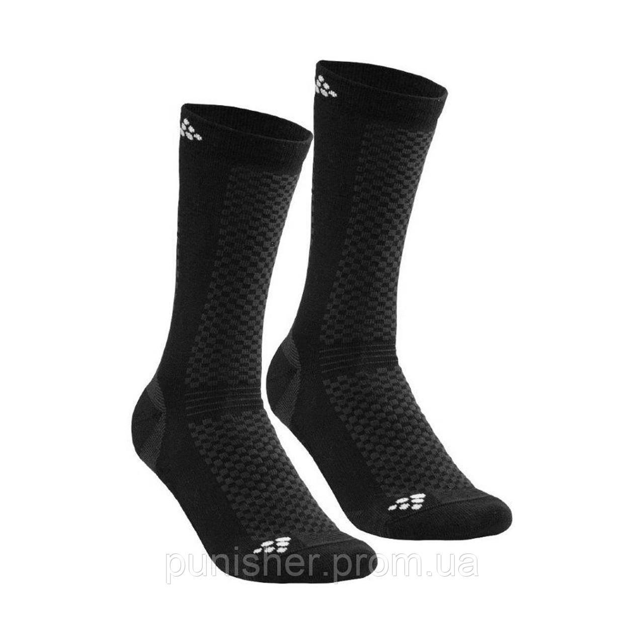 Шкарпетки Craft Wool Warm Mid Sock, 2 пари, Чорний, 40-42, Зима