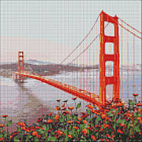 Алмазна мозаїка "Ранічне Сан-Франциско" Ідейка AMO7177 40х40 см