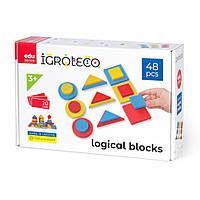 Навчальний набір "Логічні блоки Д'єша" Igroteco 900408, 48 деталей