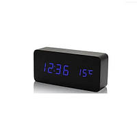 Электронные настольные часы-будильник VST-862-5 с синей подсветкой