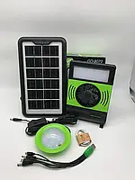Аккумуляторный фонарь с вентилятором GD-8070 Solar PowerBank солнечная батарея + выносная лампа iC227