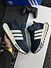 Чоловічі зимові кросівки Adidas Retropy E5 Navy White Fur winter Адідас Ретропі сині замшеві з хутром зима, фото 8