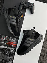 Зимові чоловічі кросівки Adidas Retropy E5 total black Fur winter Адідас Ретропі чорні замшеві з хутром зима, фото 6