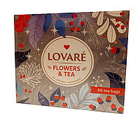 Набір подарунковий чай Ловаре Lovare асорти Flowers & Tea (12 видів по 5 шт)