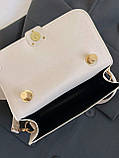 Жіноча класична сумка 8747 крос-боді на ремінці через плече біла, фото 8