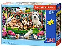Пазлы 180 элементов Castorland Домашние животные в парке ( B-018444)
