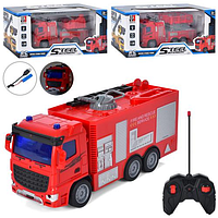 Детская пожарная машина на радиоуправлении FD381A звуковые и световые эффекты 3 вида