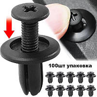 Кліпса пістон для обшивки дверей салону бампера молдингів підкрилок D8mm 100шт
