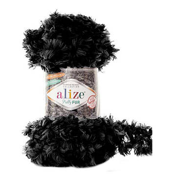 Alize Puffy Fur,колір Чорний №6101