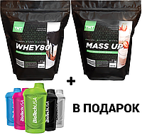 Гейнер высокоуглеводный 2,5 кг + Протеин 2 кг + Шейкер в подарок ! TNT Nutrition, Польша