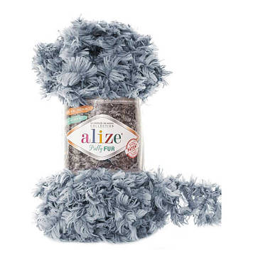 Alize Puffy Fur, колір Середньо-сірий №6107