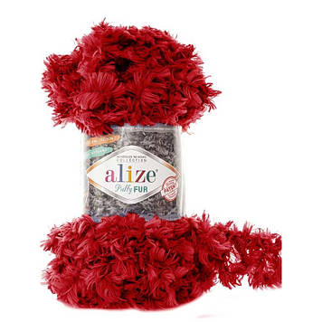 Alize Puffy Fur, колір Червоний №6109