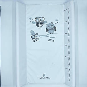 Пеленатор для малюків із жорсткою безпечною базою, кріпленням для ліжечка / комода Tega Baby Білий + Сірий