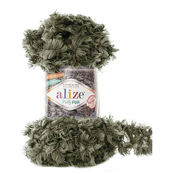 Alize Puffy Fur, колір Хакі №6117
